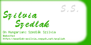 szilvia szedlak business card