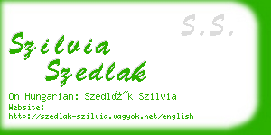 szilvia szedlak business card